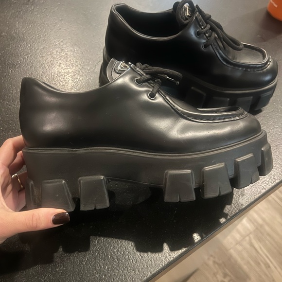 Prada Monolith Black Platform Sz 9 - Picture 9 of 11